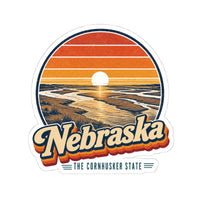 Nebraska Platte River Sunset Sticker