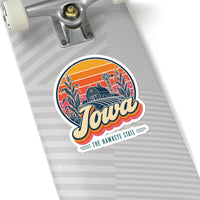 Iowa Retro Sunset Sticker
