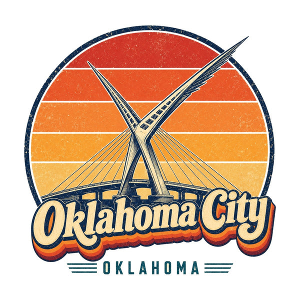 Oklahoma City Retro Sunset Tee