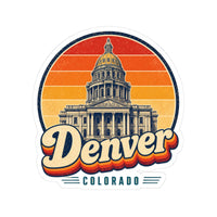 Denver Retro Sunset Sticker