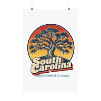 South Carolina Spanish Moss Oaks Poster