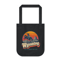 Wyoming Retro Sunset Tote Bag