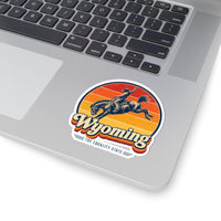 Wyoming Bucking Bronco Cowboy Sticker