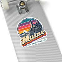 Maine Retro Sunset Sticker
