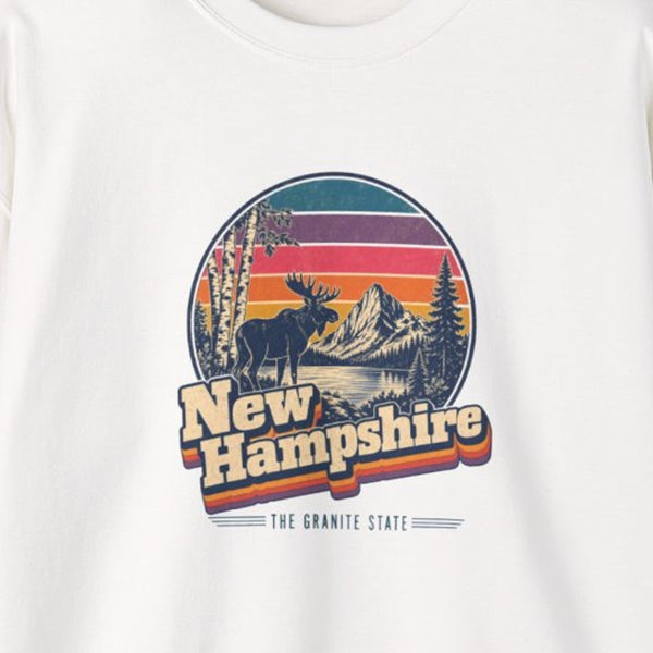 New Hampshire Retro Sunset Sweatshirt