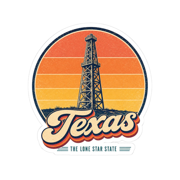 Texas Oil Derrick Sticker