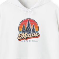 Maine Pine Trees Hoodie