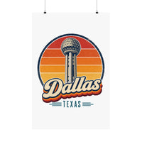 Dallas Retro Sunset Poster