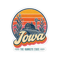 Iowa Retro Sunset Sticker