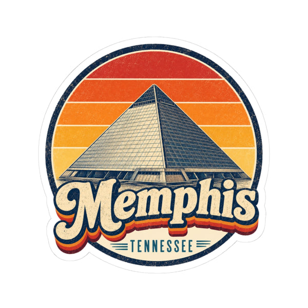 Memphis Retro Sunset Sticker