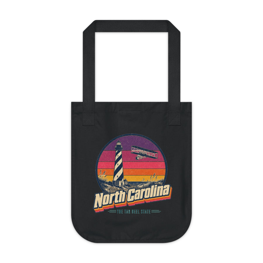 North Carolina Retro Sunset Tote Bag