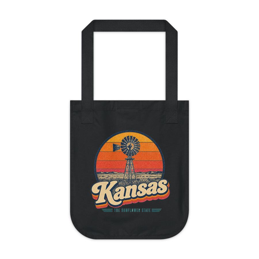 Kansas Prairie Windmill Tote Bag