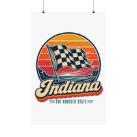 Indiana Checkered Flag Poster