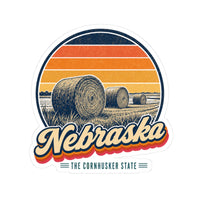 Nebraska Hay Bales Sticker