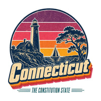 Connecticut Retro Sunset Tee