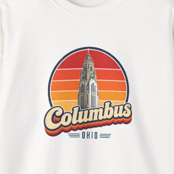 Columbus Retro Sunset Sweatshirt