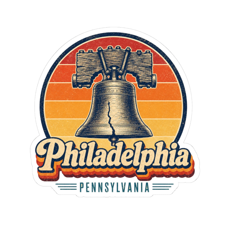Philadelphia Retro Sunset Sticker