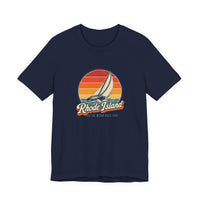 Rhode Island Sailboat Heeling Tee