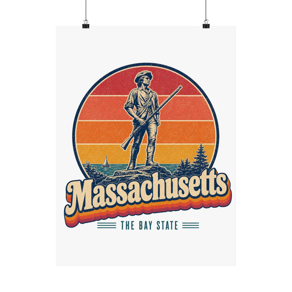 Massachusetts Minuteman Statue Poster