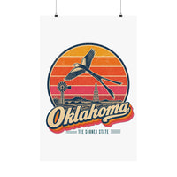 Oklahoma Retro Sunset Poster