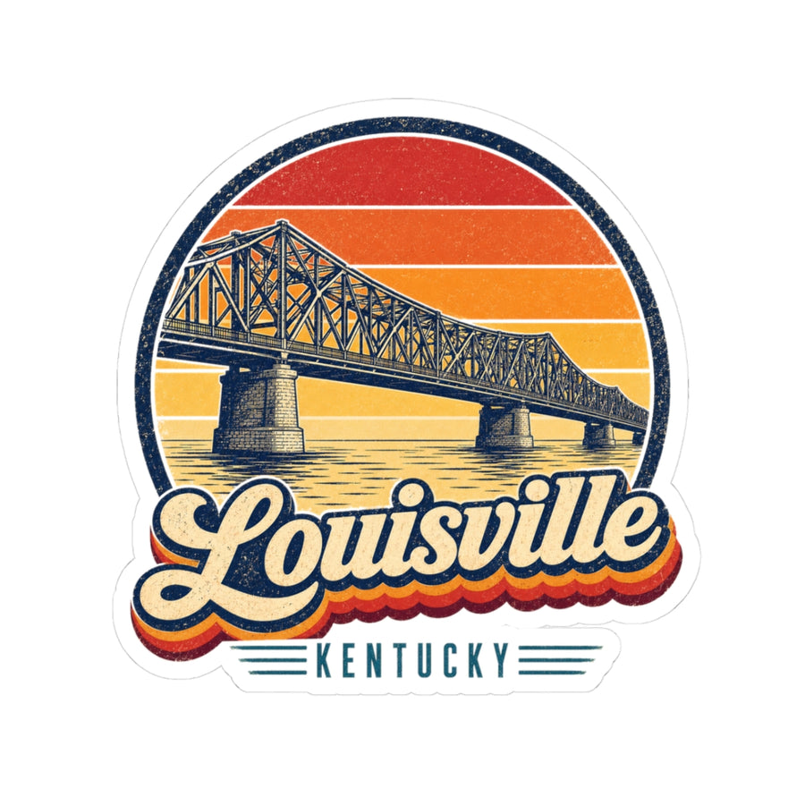 Louisville Retro Sunset Sticker