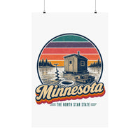 Minnesota Ice Fishing House Poster