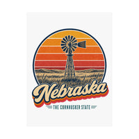 Nebraska Prairie Windmill Poster