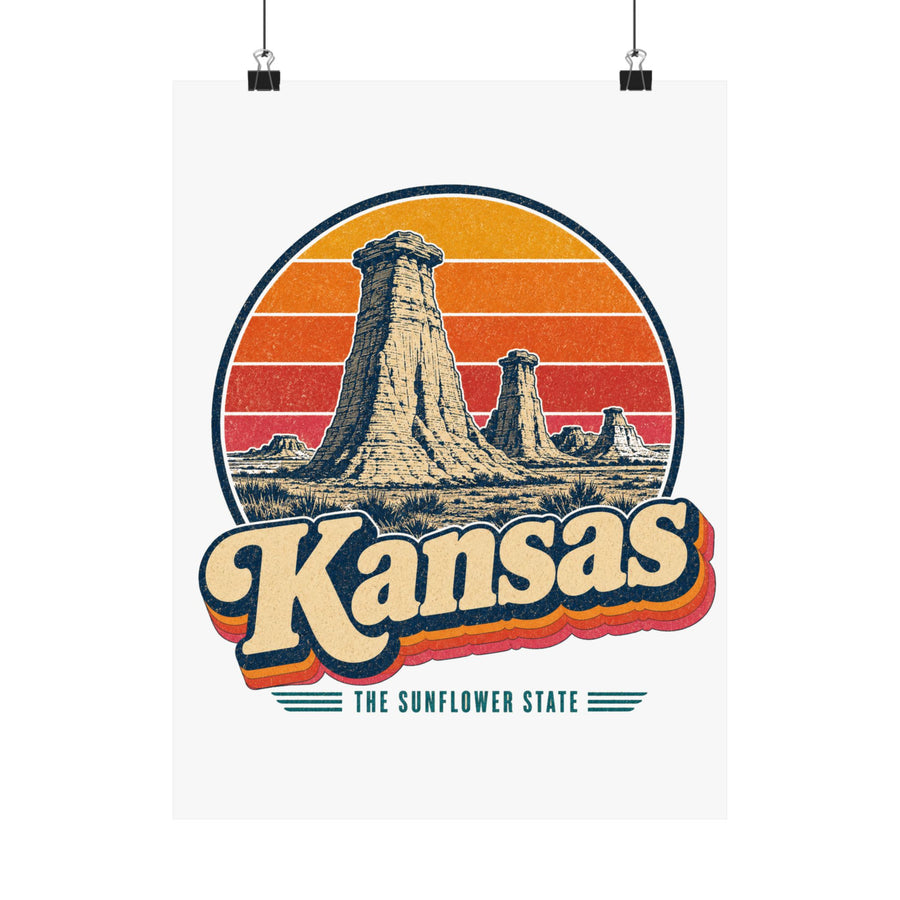 Kansas Monument Rocks Poster