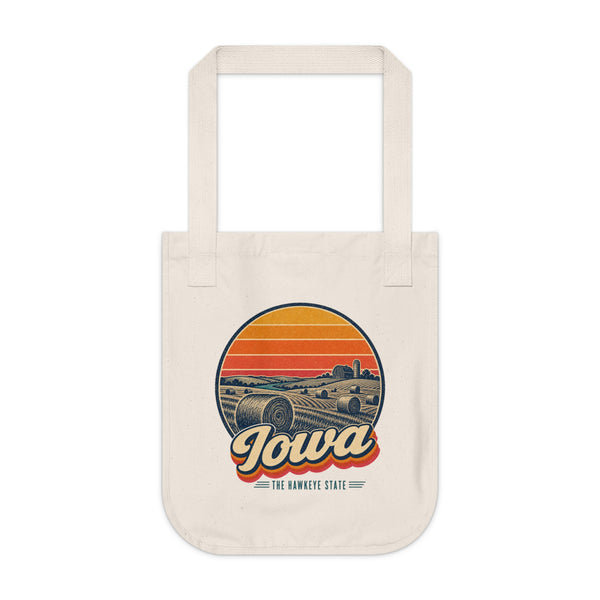 Iowa Hay Bales At Sunset Tote Bag
