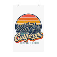 California Wine Country Vineyards Poster