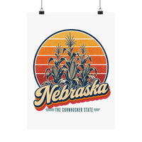Nebraska Corn Stalks Poster