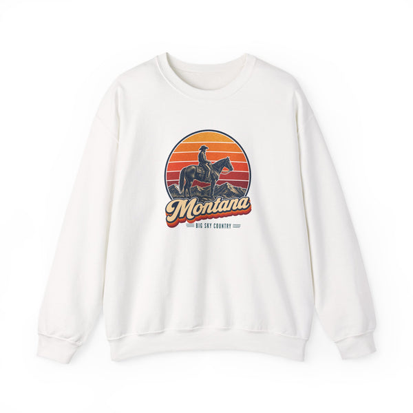 Montana Cowboy On Horseback Sweatshirt