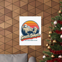 South Dakota Retro Sunset Poster