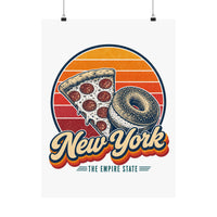 New York Pizza Slice And Bagel Poster