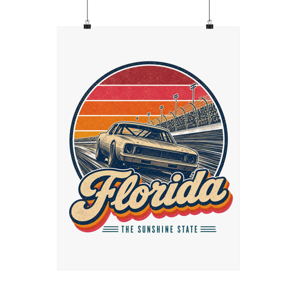 Florida Daytona Racing Poster
