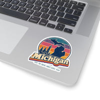 Michigan Retro Sunset Sticker