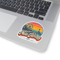 New Jersey Retro Sunset Sticker