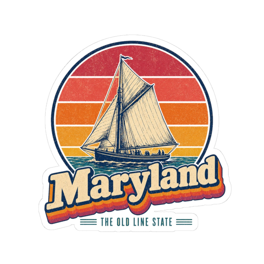 Maryland Skipjack Sailboat Sticker