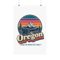Oregon Retro Sunset Poster