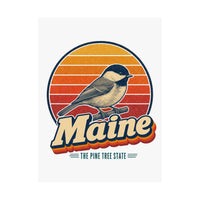Maine Black Capped Chickadee Poster