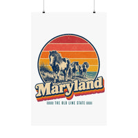Maryland Assateague Wild Ponies Poster