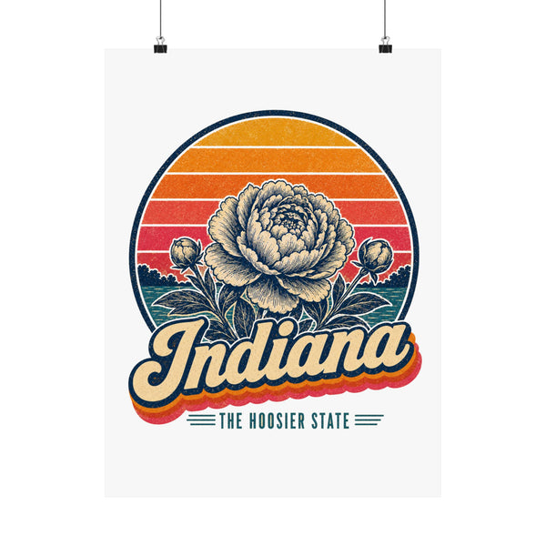 Indiana Peony Poster
