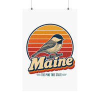 Maine Black Capped Chickadee Poster