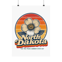 North Dakota Wild Prairie Rose Poster