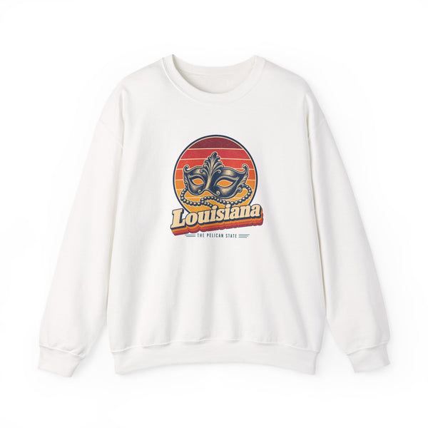 Louisiana Mardi Gras Mask And Beads Sweatshirt