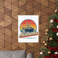 Alabama Shrimp Boats Mobile Bay Poster
