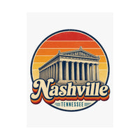 Nashville Retro Sunset Poster