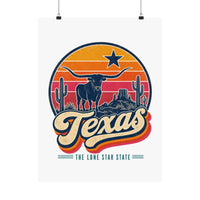 Texas Retro Sunset Poster
