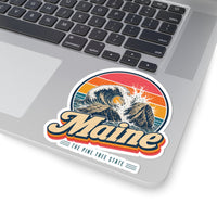 Maine Crashing Surf On Granite Sticker