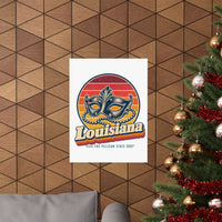 Louisiana Mardi Gras Mask And Beads Poster